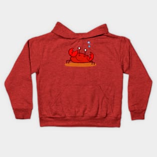 crab watercolor sea Kids Hoodie